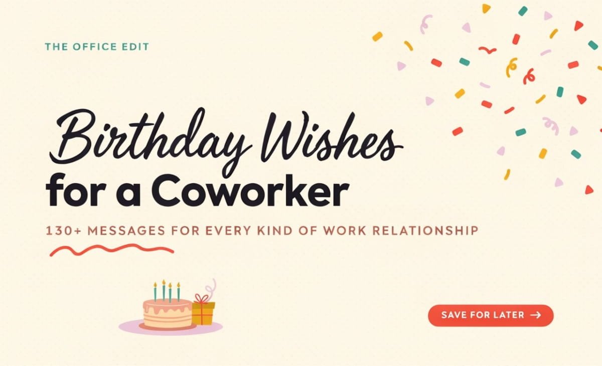130+ birthday wishes for coworker